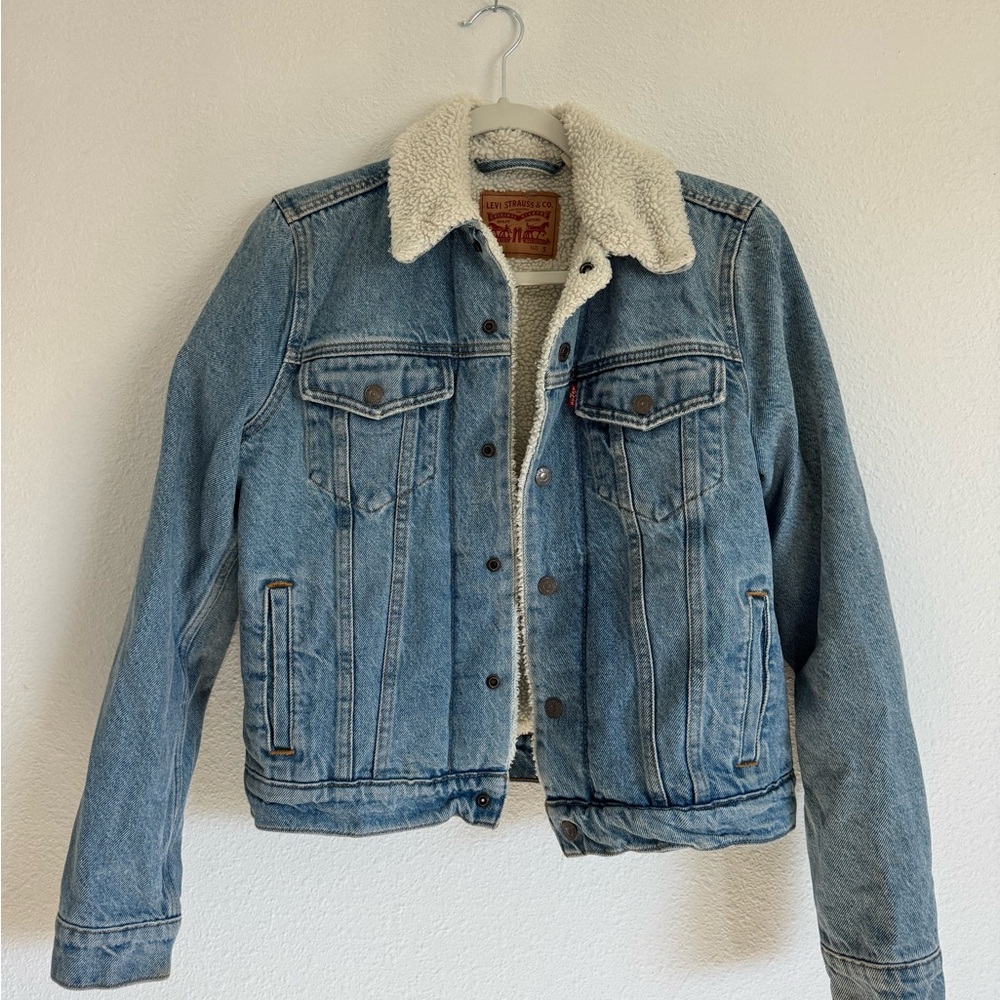 Levi's White Sherpa Jacket